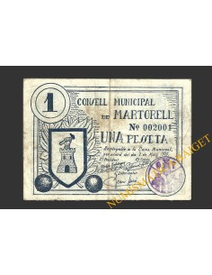 MARTORELL (Barcelona), 1 pesseta, 7 de maig del 1937