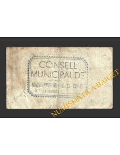 MASDENVERGE (Tarragona), 1 pesseta, 1937  2