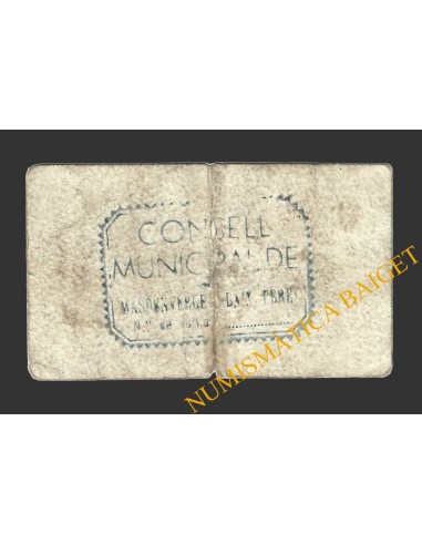 MASDENVERGE (Tarragona), 25 centims, 1937 