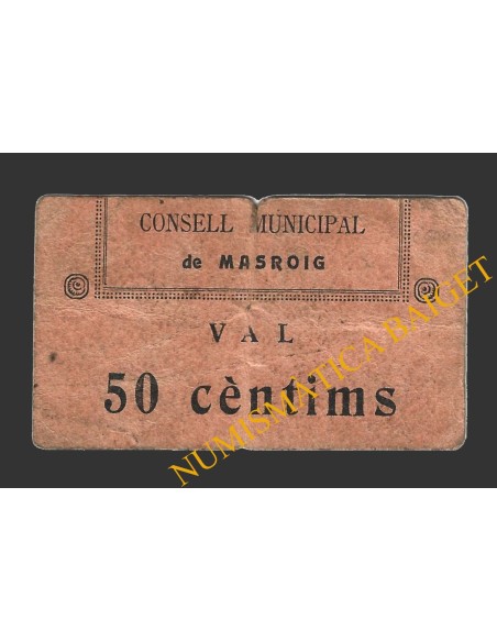 MASROIG, EL (Tarragona), 50 centims, 1937 