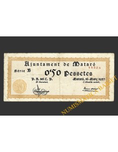 MATARO (Barcelona), 0'50 pessetes, 16 de març del 1937 