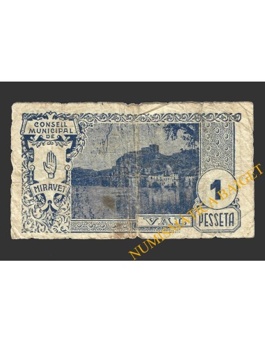 MIRAVET (Tarragona), 1 pesseta, 24 de juny del 1937 