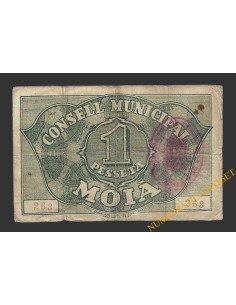 MOIA (Barcelona), 1 pesseta, 1937  2