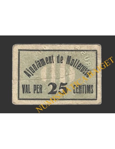MOLLERUSSA (Lleida), 25 centims, 1937 (2ª serie)