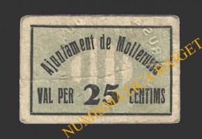 MOLLERUSSA (Lleida), 25 centims, 1937 (2ª serie)