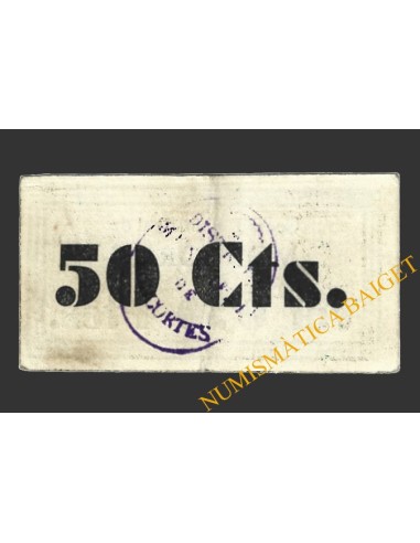 MONCORTES (Lleida), 0'50 pessetes, 1937 
