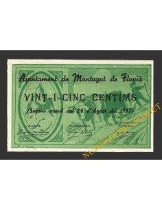 MONTAGUT DE FLUVIA (Girona), 25 centims, 26 d'agost del 1937 