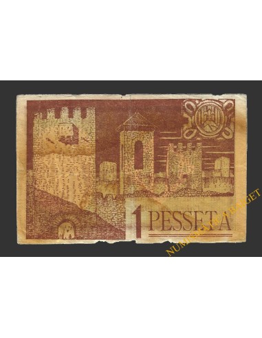 MONTBLANC (Tarragona), 1 pesseta, 26 d'abril del 1937 