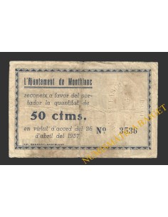 MONTBLANC (Tarragona), 50 centims, 26 d'abril del 1937 