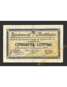 MONTBLANC (Tarragona), 50 centims, 8 de juny del 1937 