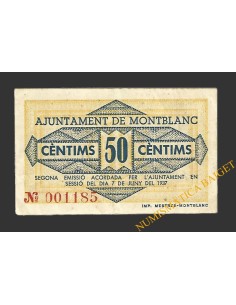 MONTBLANC (Tarragona), 50 centims, 8 de juny del 1937  2