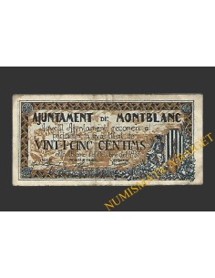 MONTBLANC (Tarragona), 25 centims, 1 d'octubre del 1937 