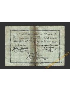 MONTBRIO DEL CAMP (Tarragona), 1 pesseta, 29 de gener del 1937 