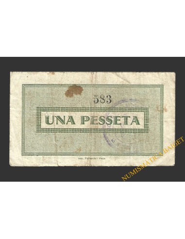 MONTBRIO DEL CAMP (Tarragona), 1 pesseta, 25 de maig del 1937 