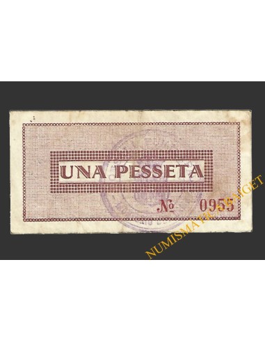 MONTBRIO DEL CAMP (Tarragona), 1 pesseta, 15 d'octubre del 1937 