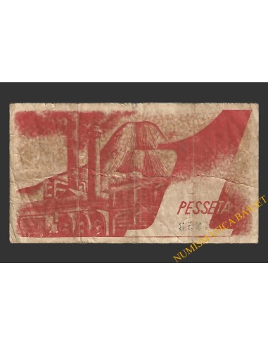 MONTCADA I REIXAC (Barcelona), 1 pesseta, maig del 1937 