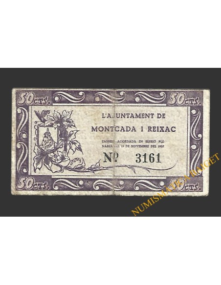 MONTCADA I REIXAC (Barcelona), 50 centims, 19 de novembre del 1937 