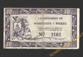 MONTCADA I REIXAC (Barcelona), 50 centims, 19 de novembre del 1937 