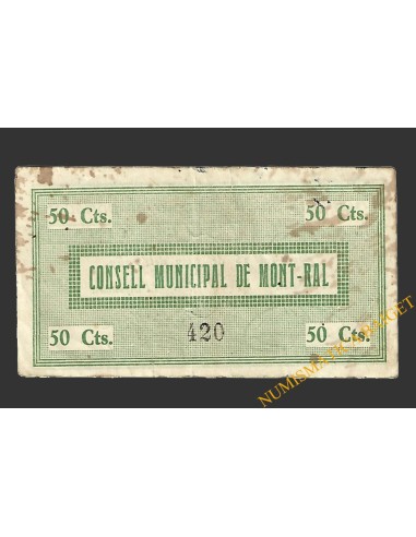 MONTRAL (Tarragona), 50 centims, 15 de juny del 1937
