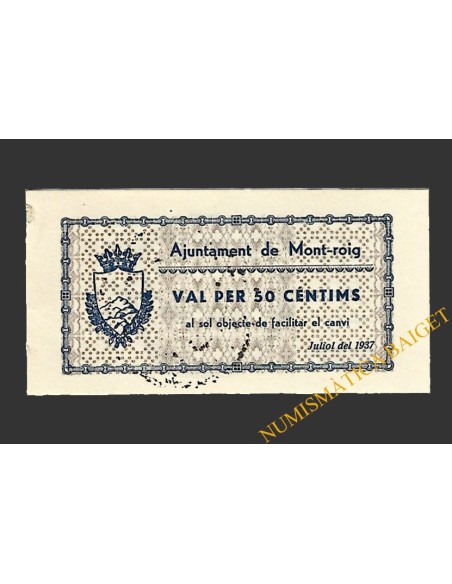 MONTROIG DEL CAMP (Tarragona), 50 centims, juliol del 1937