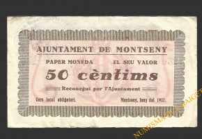 MONTSENY (Barcelona), 50 centims, juny del 1937 