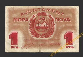 MORA LA NOVA (Tarragona), 1 pesseta, 2 de juny del 1937 