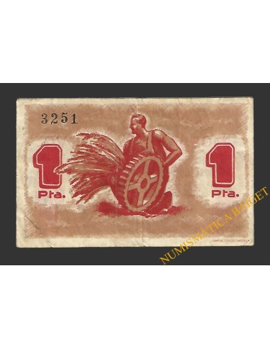 MORA LA NOVA (Tarragona), 1 pesseta, 2 de juny del 1937 