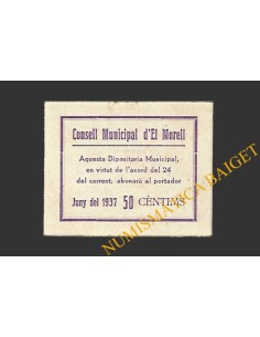 MORELL, EL  (Tarragona), 50 centims, 24 de gener del 1937 