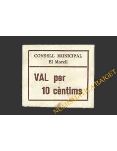 MORELL, EL  (Tarragona), 10 centims, 1937 