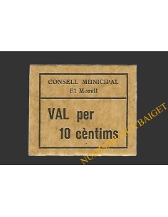 MORELL, EL  (Tarragona), 10 centims, 1937 
