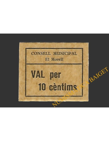 MORELL, EL  (Tarragona), 10 centims, 1937 