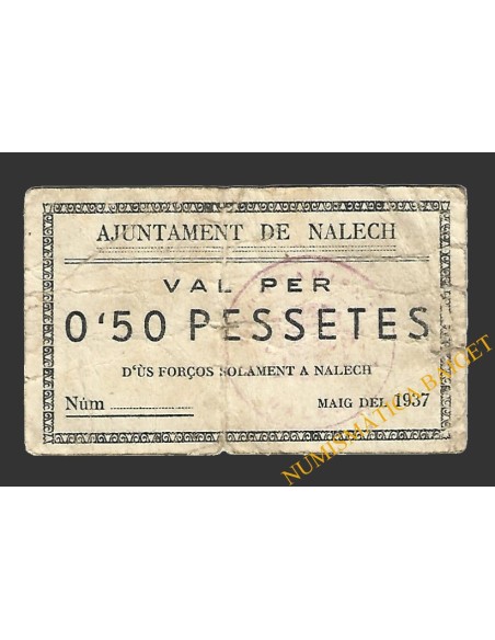 NALEC  (Lleida), 5 centims, maig del 1937 