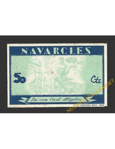 NAVARCLES (Barcelona),50 centims, 27 d'agost del 1937 