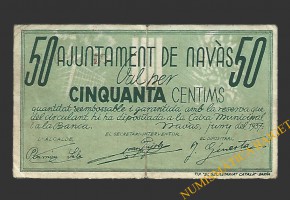 NAVAS (Barcelona),50 centims, 11 de juny del 1937 