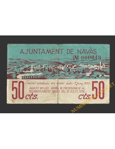 NAVAS (Barcelona),50 centims, 11 de juny del 1937 