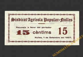 NULLES (Tarragona),15 centims, 1 de setembre del 1937 