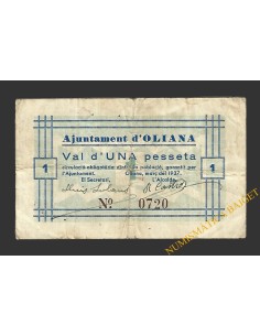 OLIANA (Lleida), 1 pesseta, març del 1937 