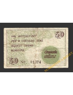 OLVAN (Barcelona), 50 centims, 1937  2