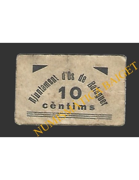 OS DE BALAGUER (Lleida), 10 centims, 1937 