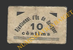 OS DE BALAGUER (Lleida), 10 centims, 1937 