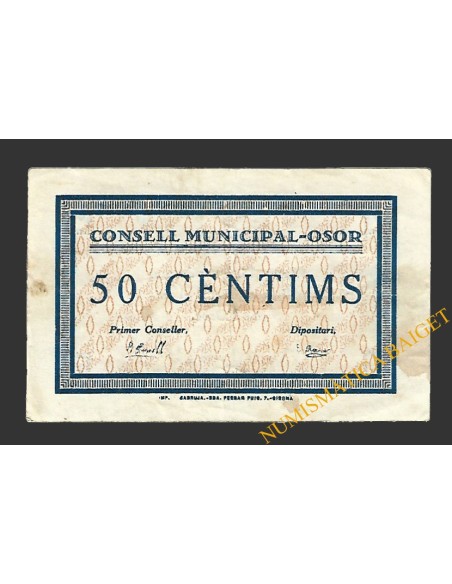OSOR (Girona), 50 centims, 1937 