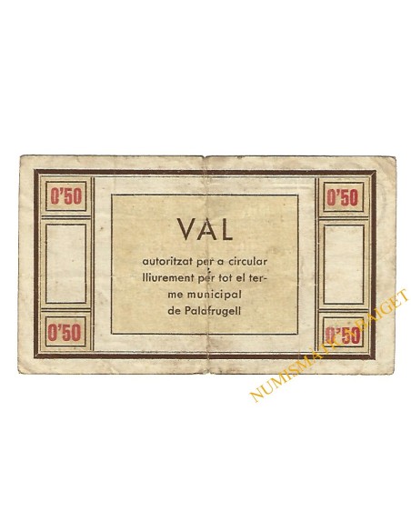 PALAFRUGELL (Girona), 50 centims, feber del 1937 
