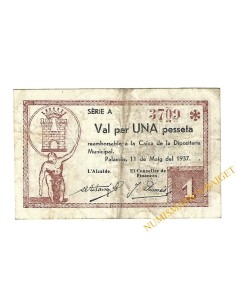 PALAMOS (Girona), 1 pesseta. 11 de maig del 1937 