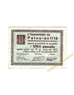 PALAU SOLITA (Barcelona), 1 pesseta. 30 de juny del 1937 