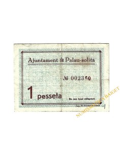 PALAU SOLITA (Barcelona), 1 pesseta. 30 de juny del 1937  2