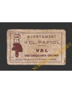 PAPIOL, EL (Barcelona), 50 centims 1937 