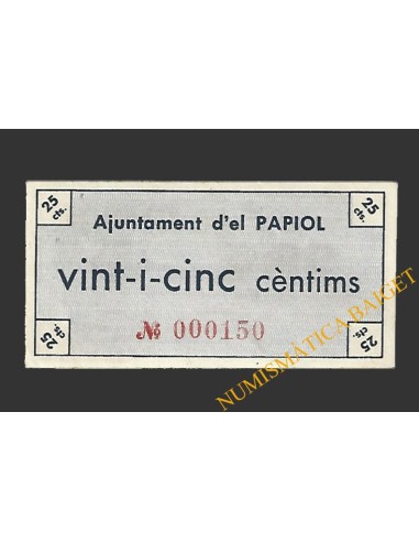 PAPIOL, EL (Barcelona), 25 centims 8 de juliol del 1937 