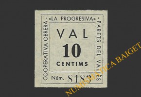 PARETS DEL VALLES (Barcelona), 10 centims agost del 1937 
