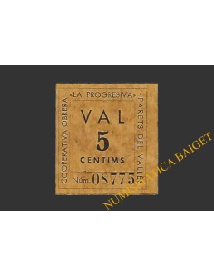 PARETS DEL VALLES (Barcelona), 5 centims agost del 1937 