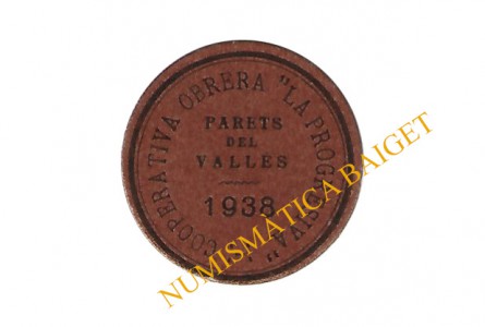 PARETS DEL VALLES (Barcelona), 5 pessetes 1938 